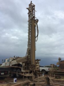 A well drilling rig in the San Joaquin Valley.